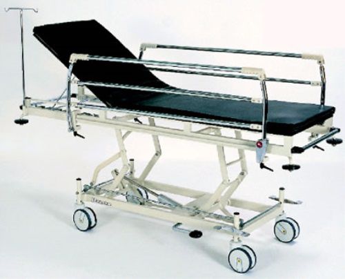 Barella con carrello di emergenza - AD-227/G - DUMAN HOSPITAL FURNITURE - manuale / con schienale regolabile / a 2 sezioni