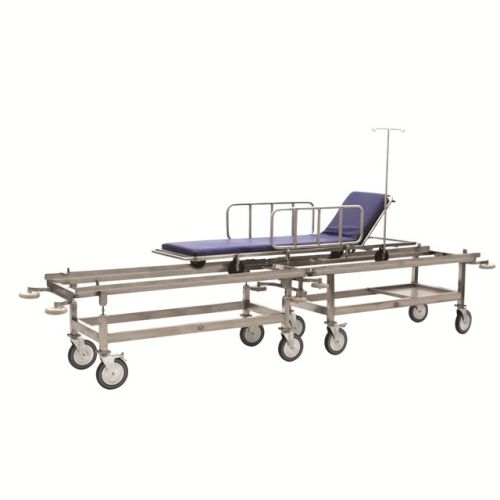 Barella con carrello di trasferimento - AD-227/DPY - DUMAN HOSPITAL FURNITURE - manuale / con schienale regolabile / 2 sezioni