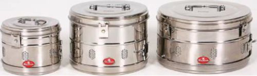 Cestello rotondo di sterilizzazione per medicazione - AD-176 - DUMAN HOSPITAL FURNITURE - in acciaio inossidabile