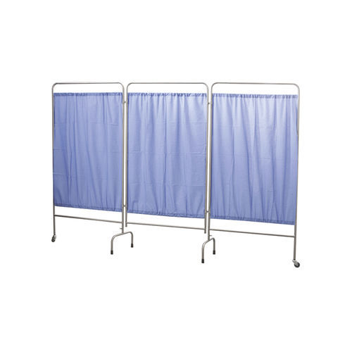 Paravento medicale con rotelle - AD-223.P - DUMAN HOSPITAL FURNITURE - 3 pannelli / in acciaio inossidabile
