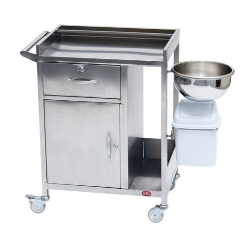 Carrello portastrumenti - AD-850.01 - DUMAN HOSPITAL FURNITURE - per trattamenti / in acciaio inossidabile / 1 cassetto