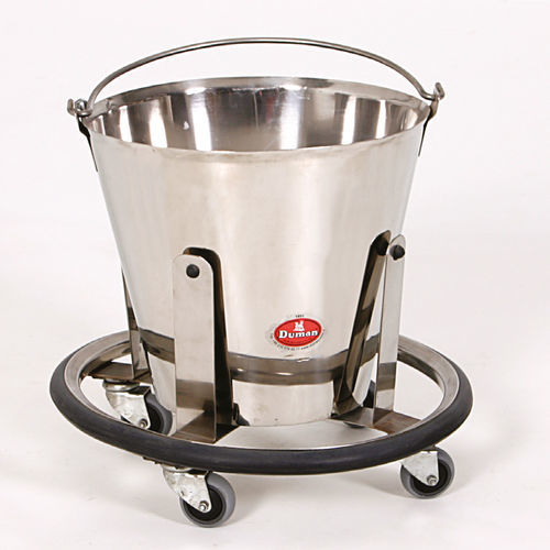 Porta-catino con rotelle - AD-146.B - DUMAN HOSPITAL FURNITURE - in acciaio inossidabile
