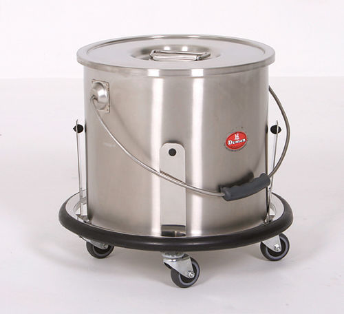 Porta-catino con rotelle - AD-146.B1  - DUMAN HOSPITAL FURNITURE - in acciaio inossidabile