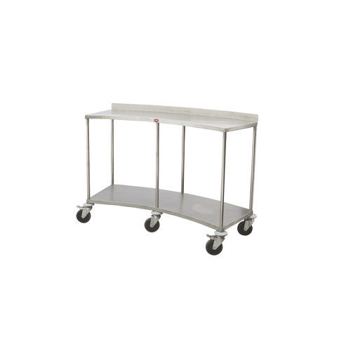 Tavolo da lavoro - AD-840.40  - DUMAN HOSPITAL FURNITURE - semicircolare / in acciaio inossidabile