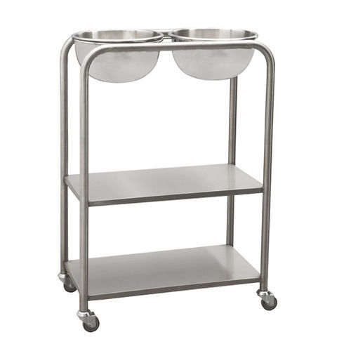 Carrello per medicazione - AD-172.P2 - DUMAN HOSPITAL FURNITURE - in acciaio inossidabile / con vaschetta