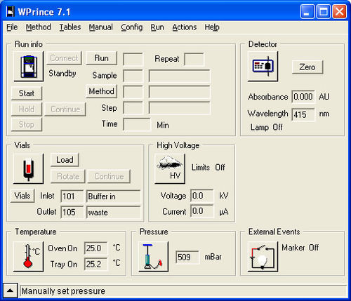 Software di controllo - WinPrinCE - Prince Technologies B.V. - a elettroforesi capillare / da laboratorio