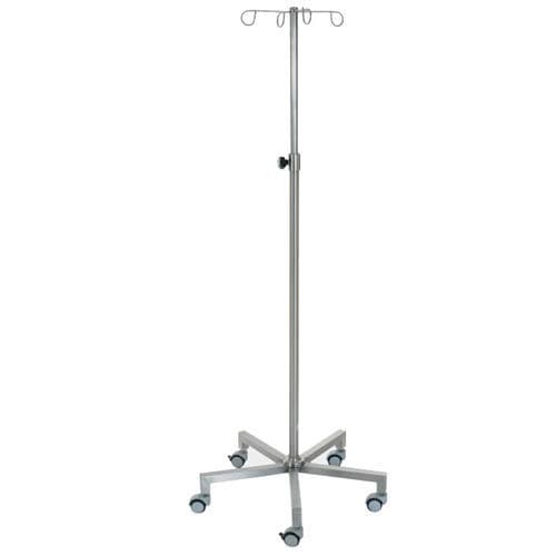 Asta portaflebo con rotelle - 229.6060 - SEBA HANDELS - 4 ganci / in acciaio inossidabile