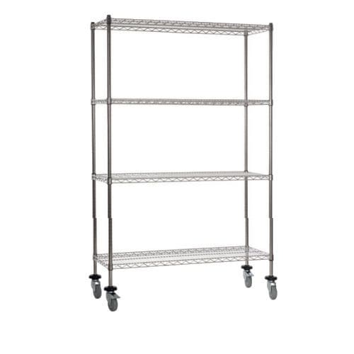Scaffalatura 4 ripiani - 225.9146 - SEBA HANDELS - mobile / con griglia / su rotaie