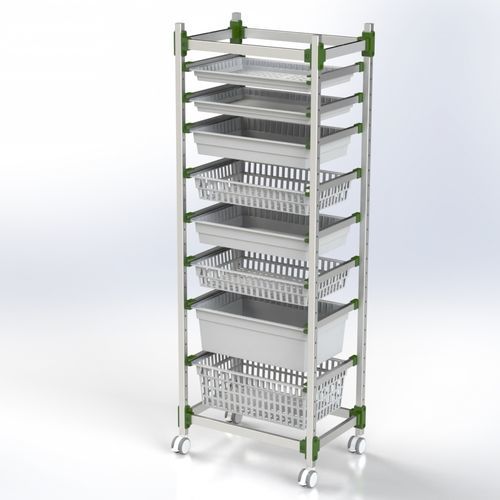 Rack a cestelli - 101.0041 - SEBA HANDELS - mobile / in alluminio / in acciaio inossidabile