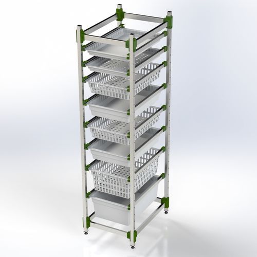 Rack a cestelli - 101.0002 - SEBA HANDELS - modulare / in alluminio / in acciaio inossidabile