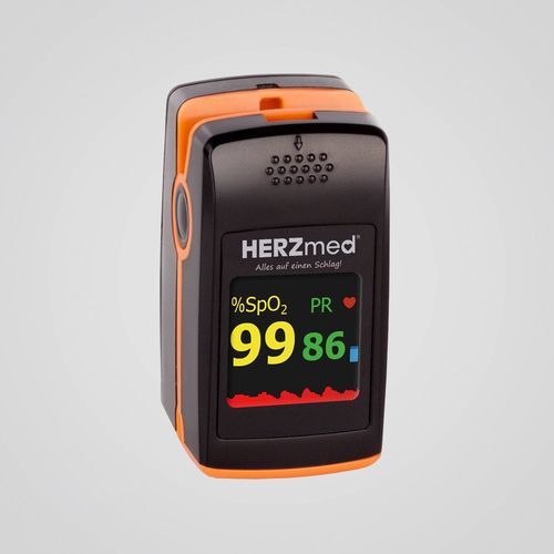 Pulsossimetro da dito - PC-60E - HERZmed GmbH - medico / per cure domiciliari / a batteria