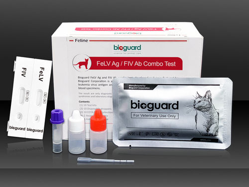 Test rapido della leucemia - FeLV Ag / FIV Ab Combo - Bioguard corporation - per felini / di siero / al plasma