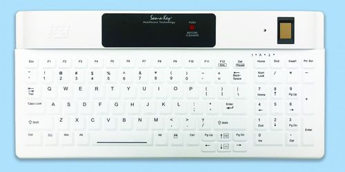 Tastiera medicale con tastierino numerico - KSI-1802R SX FFFW - Key Source International - in silicone / disinfettabile / retroilluminata