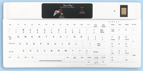 Tastiera medicale con tastierino numerico - KSI-1802R SX HFFFW-16 - Key Source International - in silicone / disinfettabile / retroilluminata
