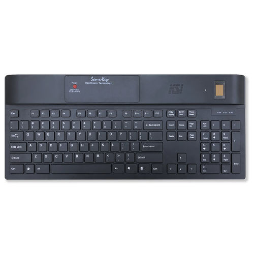 Tastiera medicale con tastierino numerico - KSI-1700 SX FFFB - Key Source International - internazionale / biometrica / disinfettabile