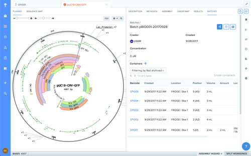 Software da laboratorio - Inventory - Benchling - di gestione / di masterizzazione / con sistema di tracciatura