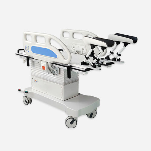 Barella con carrello passamalati - Klarity Medical - per MRI / elettrica / ad altezza regolabile
