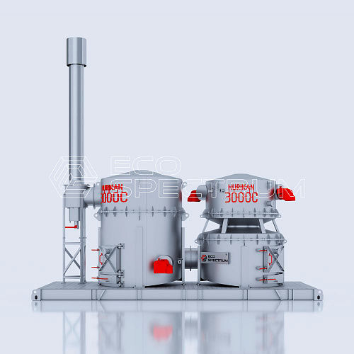 Inceneritore medico - HURIKAN 3000 C 3 - Eco-Spectrum LLC - per rifiuti