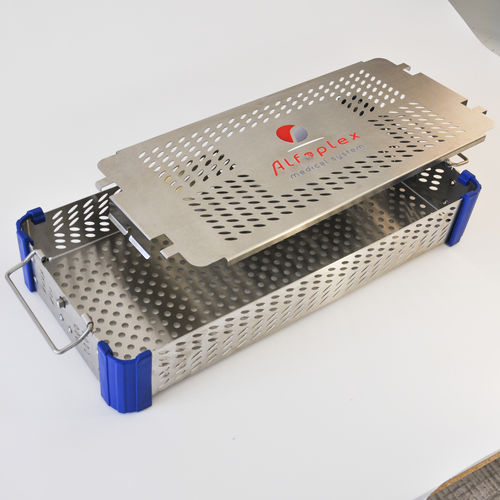 Cestello di sterilizzazione per strumenti odontoiatrici - STD 75mm - ALFAPLEX - per strumenti ortopedici / perforato / in acciaio inossidabile