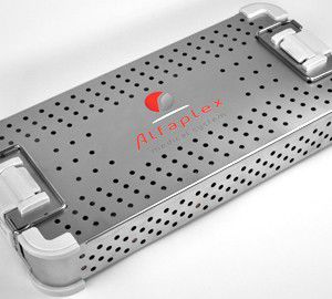 Vassoio di sterilizzazione per strumenti odontoiatrici - ALFAPLEX - per strumenti ortopedici / perforato / in acciaio inossidabile