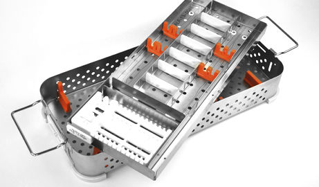 Vassoio di sterilizzazione per strumenti - ALFAPLEX - perforato / in acciaio inossidabile