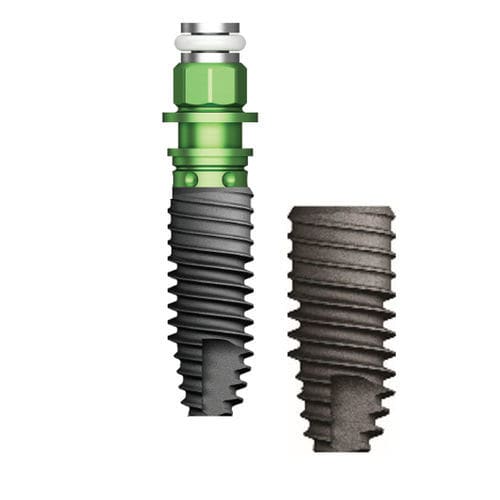 Impianto dentale cilindrico - TSII SA  - Osstem Implant France - in titanio / ad esagono interno / dritto