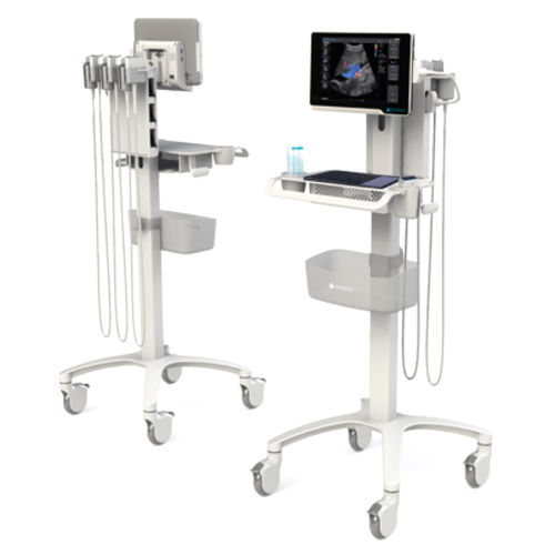 Ecografo portatile con carrello - uSmart3200T NexGen - DELBio - per ecografia in medicina d'emergenza / per ecografia in anestesia e terapia intensiva / in bianco e nero