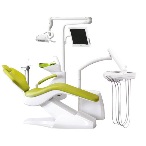 Riunito odontoiatrico con poltrona elettromeccanica - Optimal 09L - ZEVADENT s.r.o. - con monitor / con camera intraorale / con portastrumenti