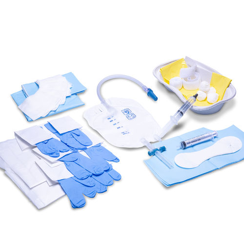 Kit medico per sondaggio delle vie urinarie - Well Lead Medical - con guanti