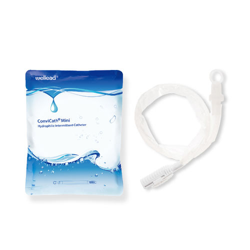 Catetere per drenaggio urinario - ConviCath® Mini  - Well Lead Medical - uretrale / con rivestimento idrofilico / scatola da 30 pezzi