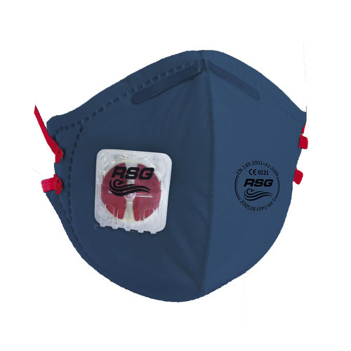 Mascherina FFP2 - F NR D OV - RSG Safety - senza lattice / con valvola di espirazione / con filtro a carbone attivo