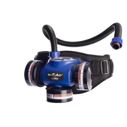 Maschera PAPR nera - T-Air PAPR - RSG Safety - blu / per laboratorio