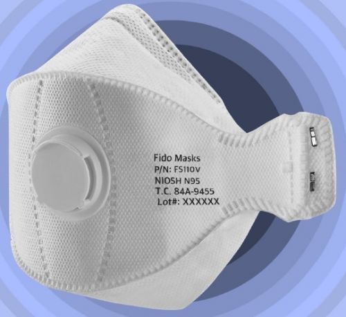 Mascherina N95 - FS110V - FIDO MASKS CO., LTD. - senza lattice / con valvola di espirazione / a coppa