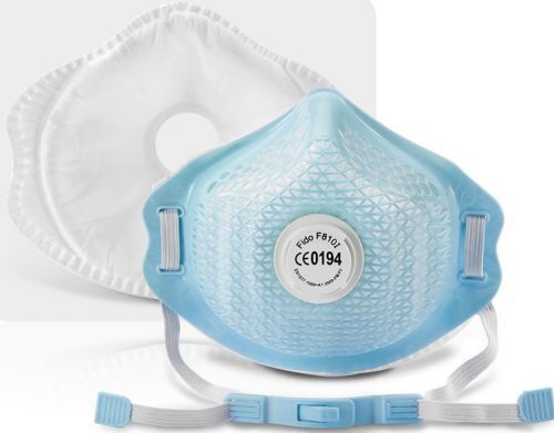 Mascherina di protezione EN1827 - F810I - FIDO MASKS CO., LTD. - senza lattice / con valvola di espirazione / con filtro removibile