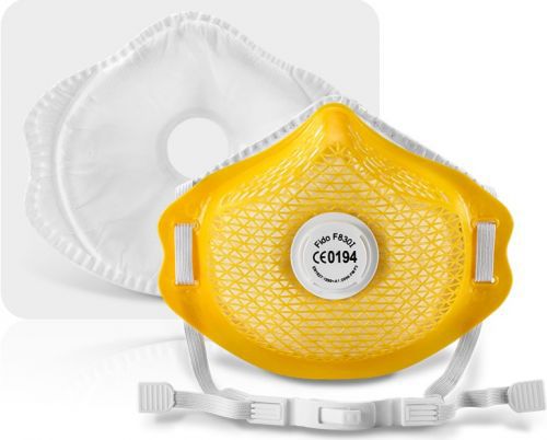 Mascherina di protezione EN1827 - F830I - FIDO MASKS CO., LTD. - senza lattice / con valvola di espirazione / con filtro removibile