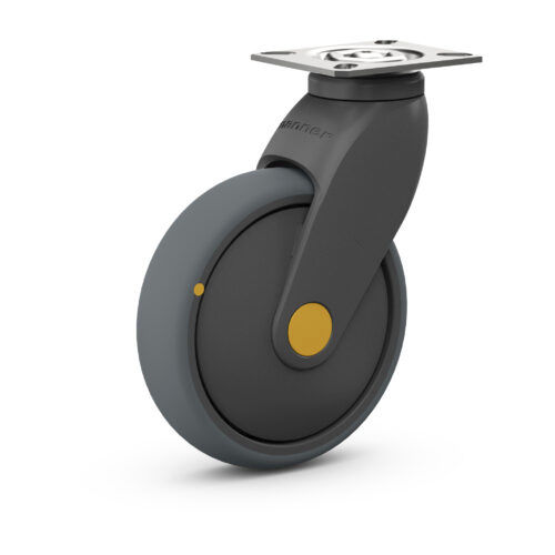 Ruota con freno - GKL-S-100 PTE/K A - Manner Oy - in poliammide / in gomma / in polipropilene