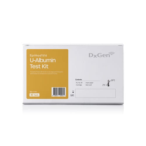 Kit di test per malattie renali - Epithod®616 - DxGen Corp - per microalbumina / di albumina / per urina