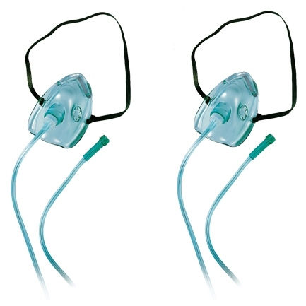 Maschera per ossigenoterapia in PVC - 101131 series - Guangzhou Orcl Medical - trasparente / regolabile