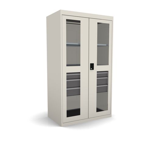 Armadio con ripiano - 98.094.110 - LISTA - con sportello battente / 4 cassetti / 2 porte