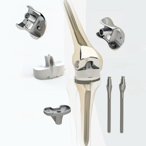 Protesi di ginocchio tricompartimentale - R.7013-000 series - Zimed Medical - di revisione / a scivolamento vincolata / a piatto fisso