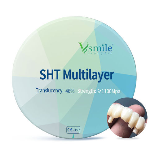 Materiale odontoiatrico in zircone - SHT  - Hunan Vsmile Biotechnology Co. Ltd - per inlay / per onlay / CAD CAM