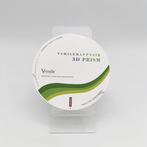 Materiale odontoiatrico in zircone - 3D Prism - Hunan Vsmile Biotechnology Co. Ltd - per inlay / per onlay / CAD CAM