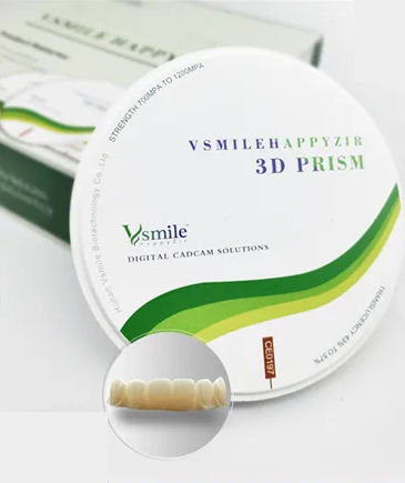 Materiale odontoiatrico in zircone - Hunan Vsmile Biotechnology Co. Ltd - per inlay / per faccette dentali / CAD CAM