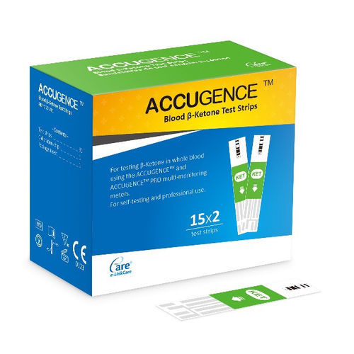 Striscia analitica della chetosi - ACCUGENCE ® - e-LinkCare Meditech - per chetonemia / di sangue