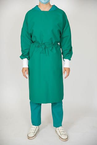 Camice chirurgico unisex - 145 - Gowri Health House - in cotone / traspirante / verde