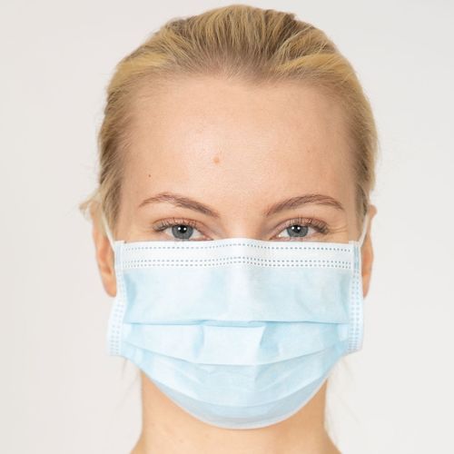 Mascherina chirurgica EN14683 - Gowri Health House - senza lattice / per adulti / blu