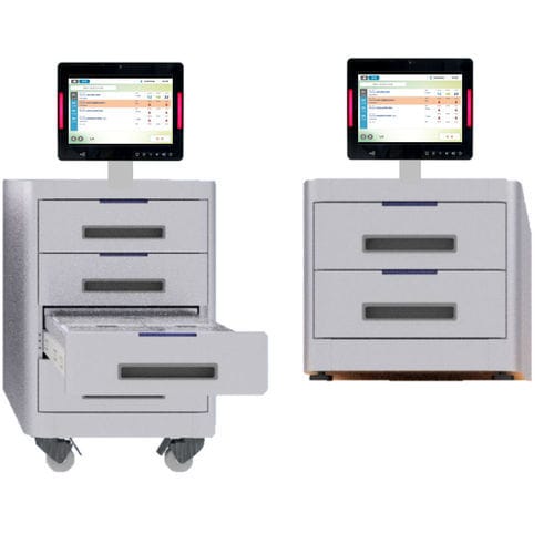 Armadietto di distribuzione automatica su rotelle - iMADC-DKP - imedtac - con touch screen