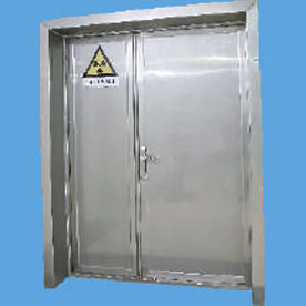 Porta di radioprotezione - Shenzhen Seacrown Electromechanical - per dipartimento di radiologia / scorrevole / in acciaio inossidabile