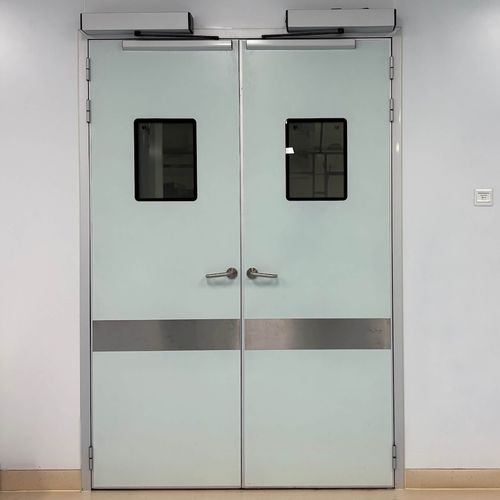 Porta per ospedale - Shenzhen Seacrown Electromechanical - battente / in alluminio / automatica