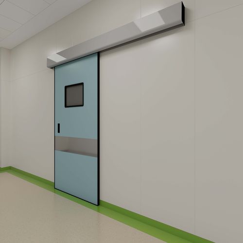 Porta per ospedale - Shenzhen Seacrown Electromechanical - scorrevole / in acciaio inossidabile / automatica